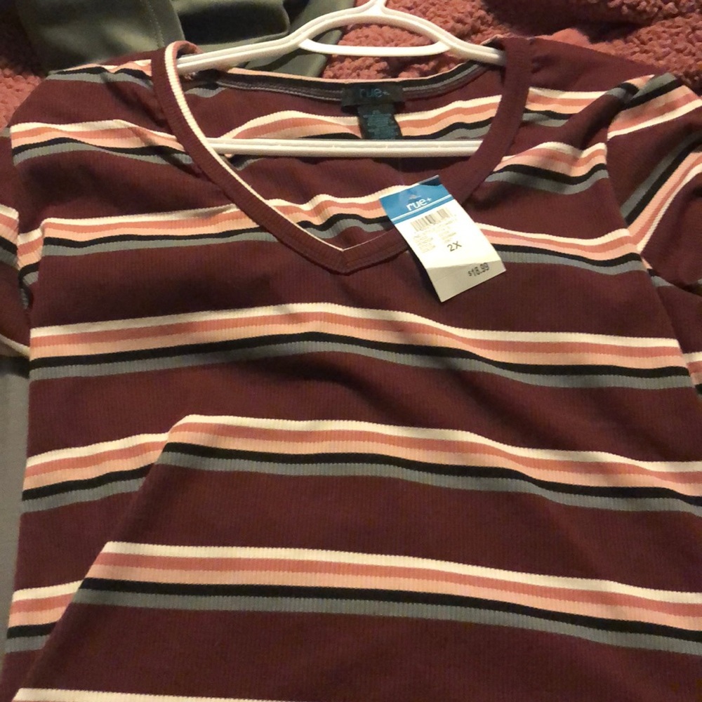 Rue 21 Striped Ribbed Shirt